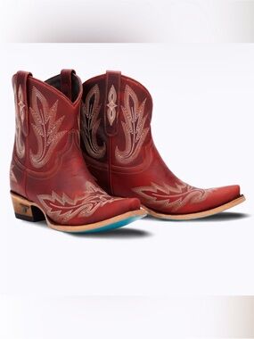 Lane Lexington Smoldering Ruby Red Western Booties Size 9 BNWT Box